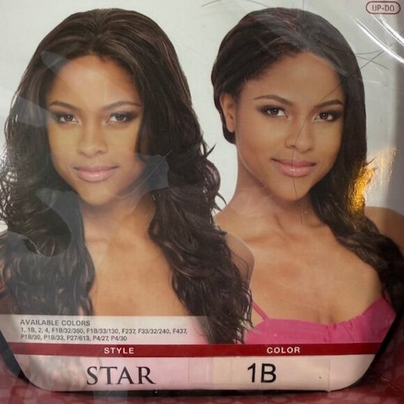 Freetress Equal 23" Star Lace Front Natural Hairline Color 1B Wavy Synthetic Wig - Picture 13 of 16